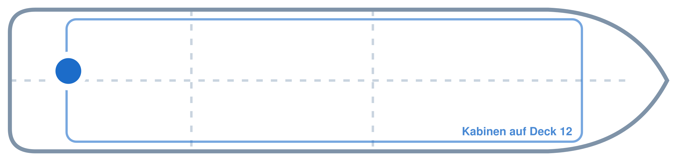 Lage der Kabine an Bord der AIDAcosma: Hinten, Backbord