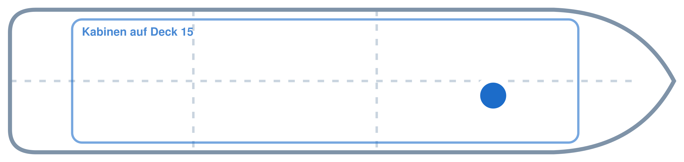 Lage der Kabine an Bord der AIDAcosma: Vorne, Steuerbord