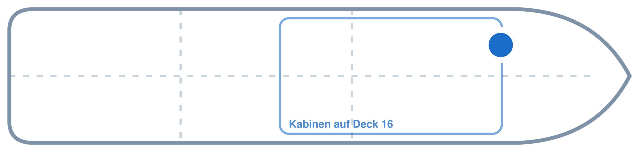 Lage der Kabine an Bord der AIDAcosma: Vorne, Backbord