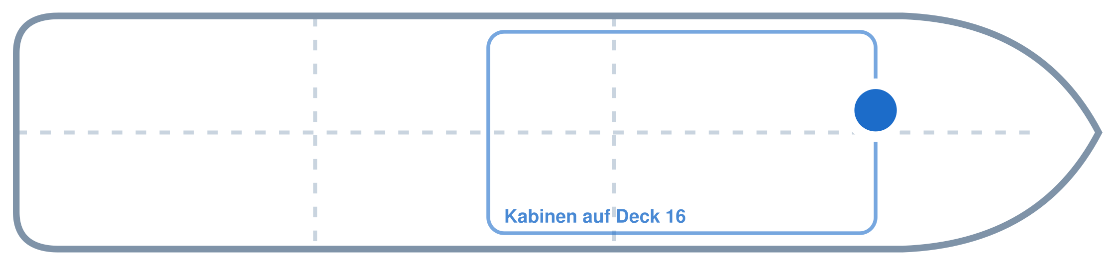 Lage der Kabine an Bord der AIDAcosma: Vorne, Backbord