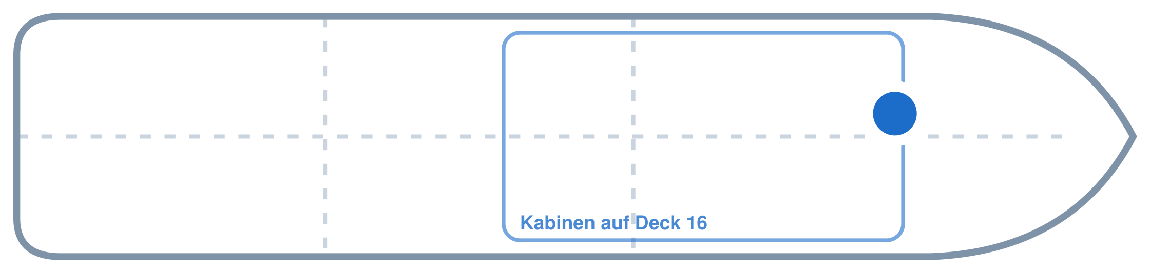 Lage der Kabine an Bord der AIDAcosma: Vorne, Backbord