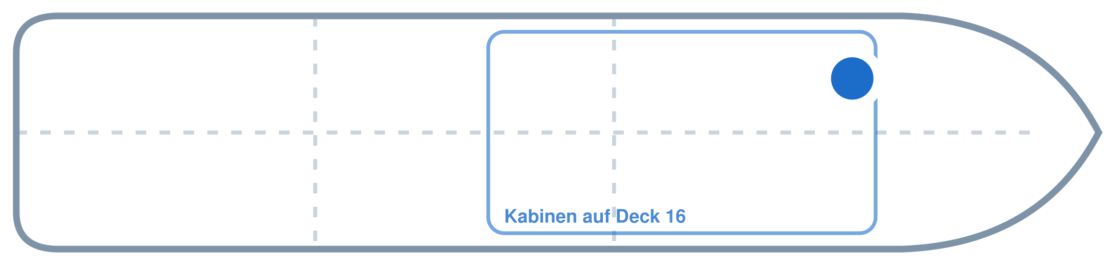 Lage der Kabine an Bord der AIDAcosma: Vorne, Backbord