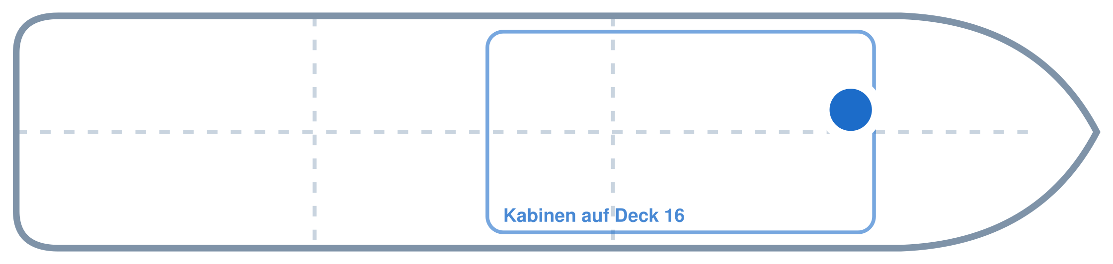 Lage der Kabine an Bord der AIDAcosma: Vorne, Backbord