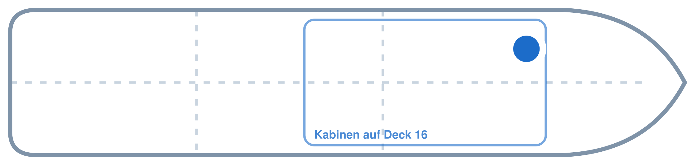 Lage der Kabine an Bord der AIDAcosma: Vorne, Backbord