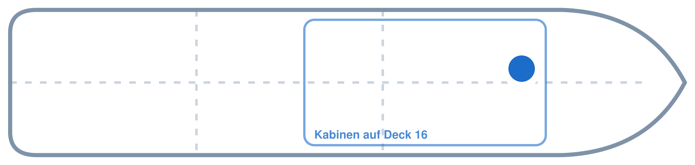 Lage der Kabine an Bord der AIDAcosma: Vorne, Backbord