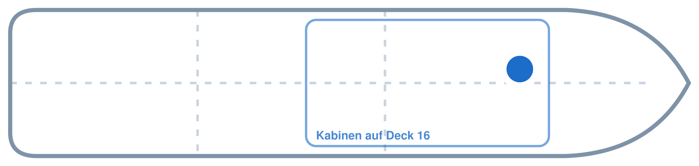Lage der Kabine an Bord der AIDAcosma: Vorne, Backbord