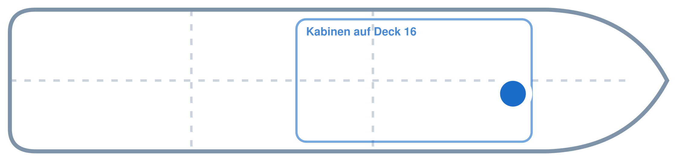 Lage der Kabine an Bord der AIDAcosma: Vorne, Steuerbord