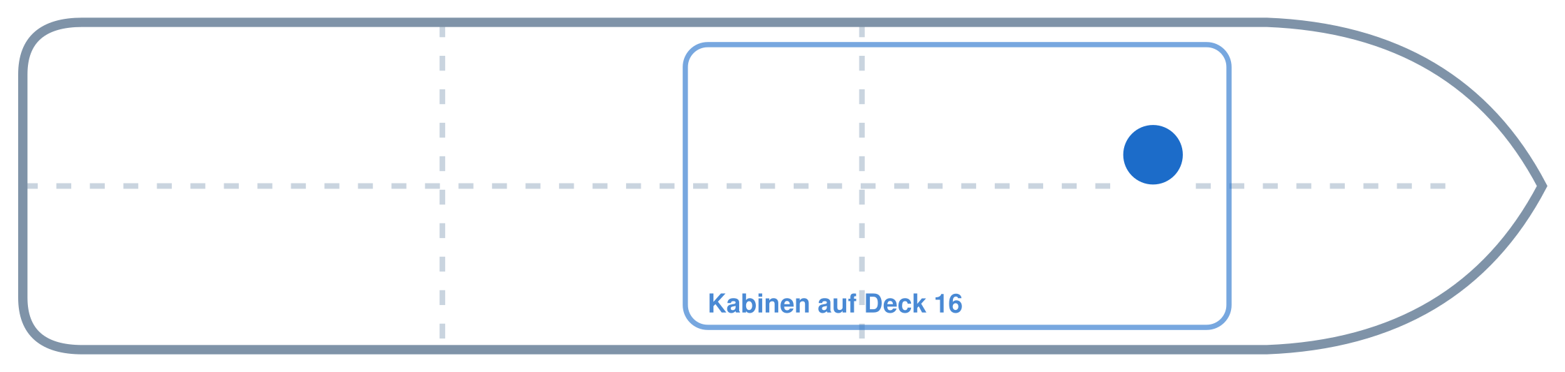 Lage der Kabine an Bord der AIDAcosma: Vorne, Backbord