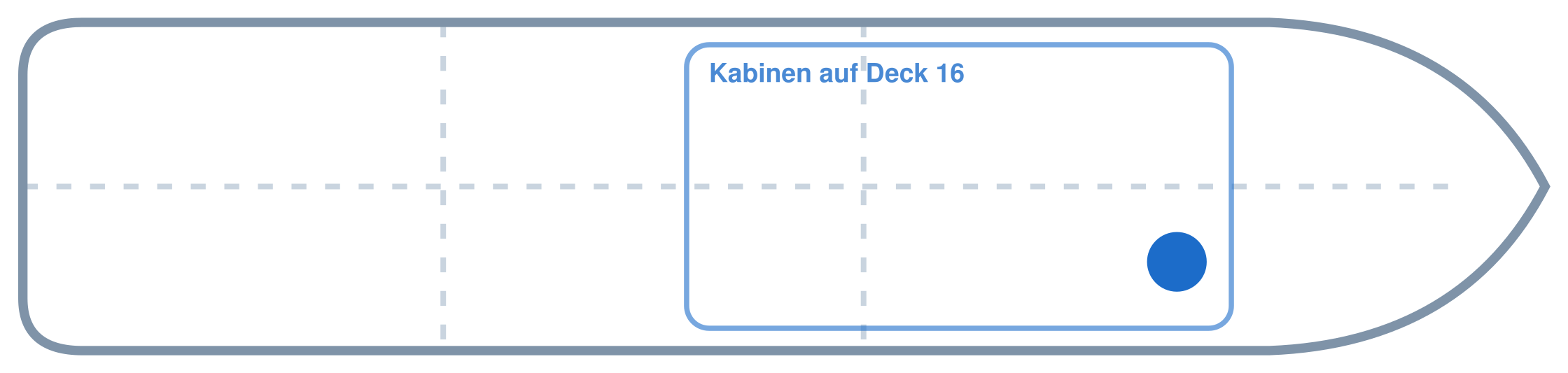Lage der Kabine an Bord der AIDAcosma: Vorne, Steuerbord