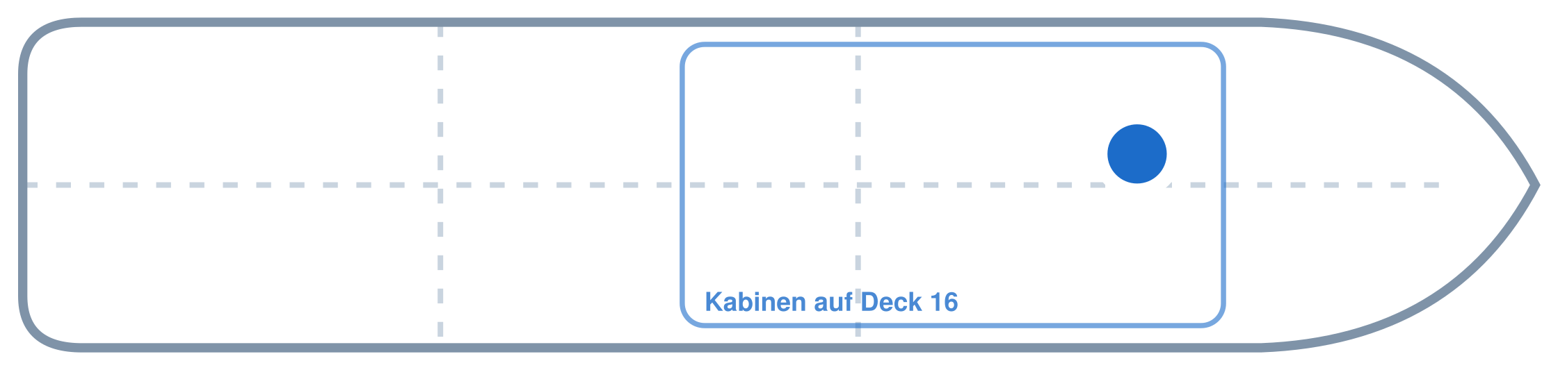 Lage der Kabine an Bord der AIDAcosma: Vorne, Backbord