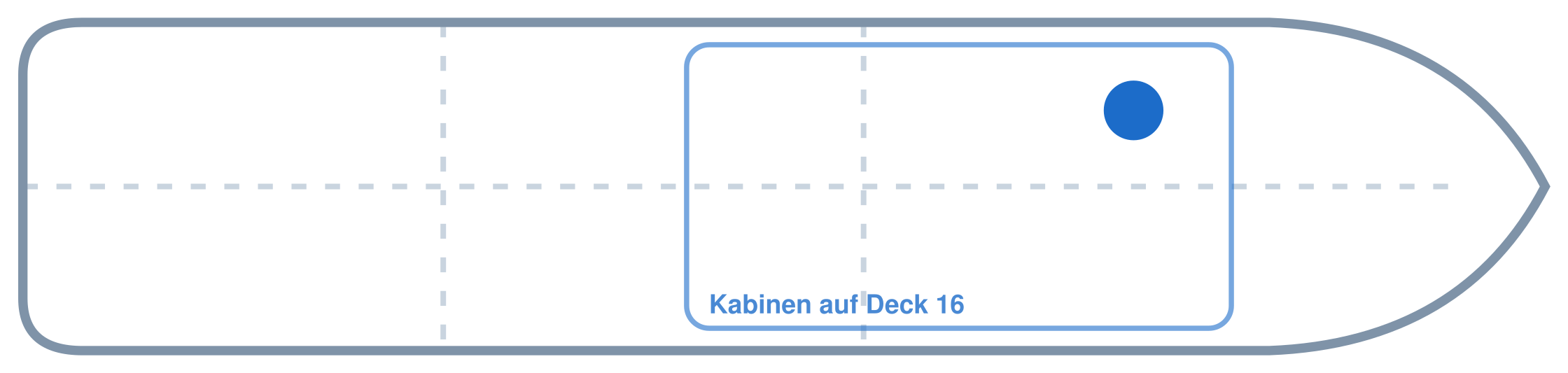 Lage der Kabine an Bord der AIDAcosma: Vorne, Backbord