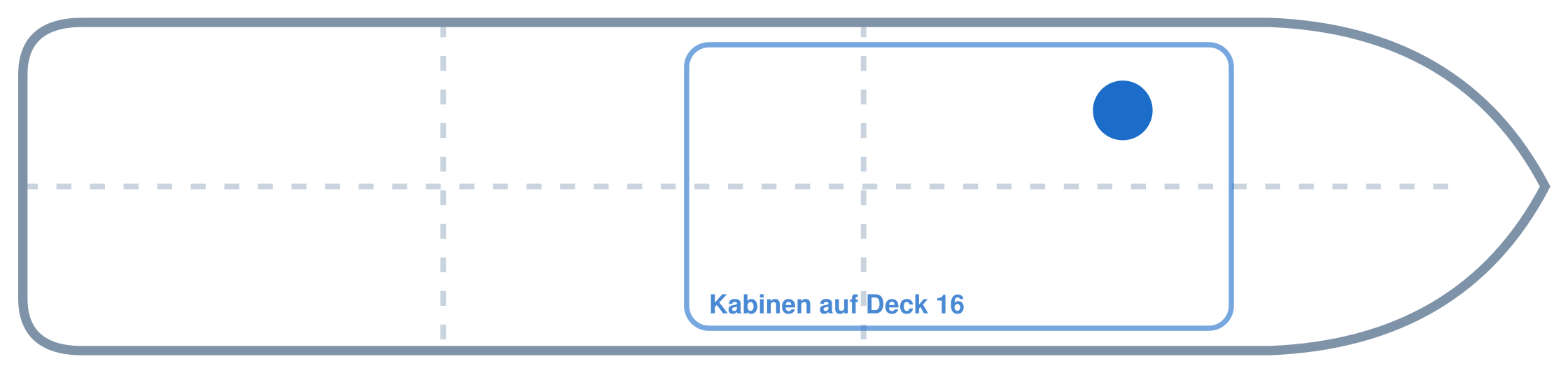 Lage der Kabine an Bord der AIDAcosma: Vorne, Backbord