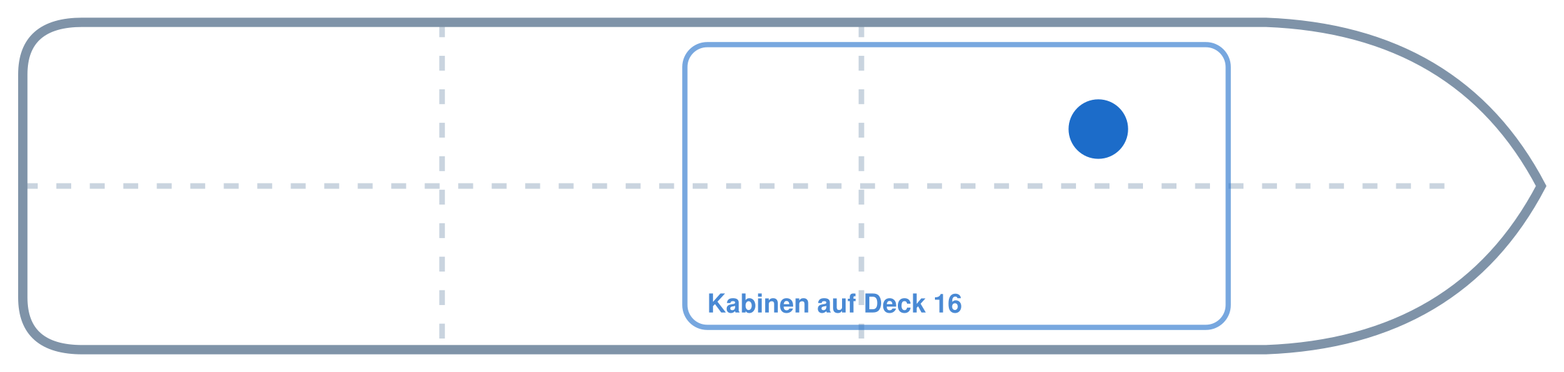 Lage der Kabine an Bord der AIDAcosma: Vorne, Backbord