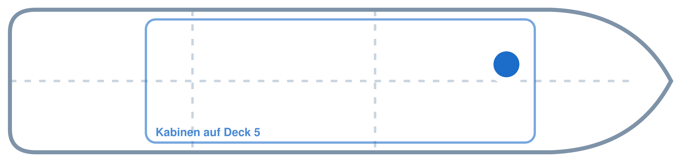 Lage der Kabine an Bord der AIDAcosma: Vorne, Backbord