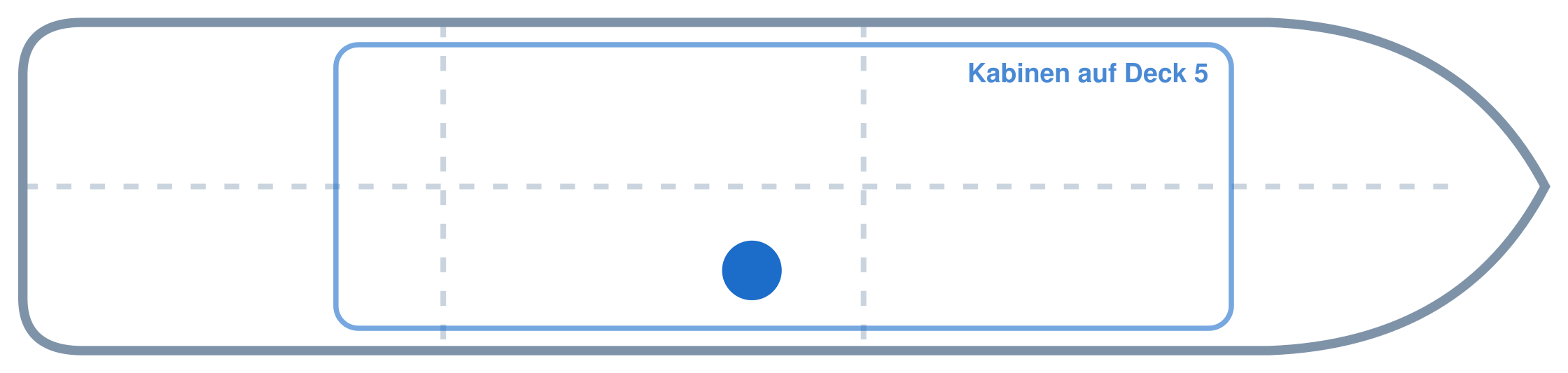 Lage der Kabine an Bord der AIDAcosma: Mittschiffs, Steuerbord