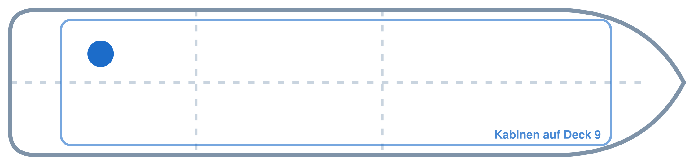 Lage der Kabine an Bord der AIDAcosma: Hinten, Backbord