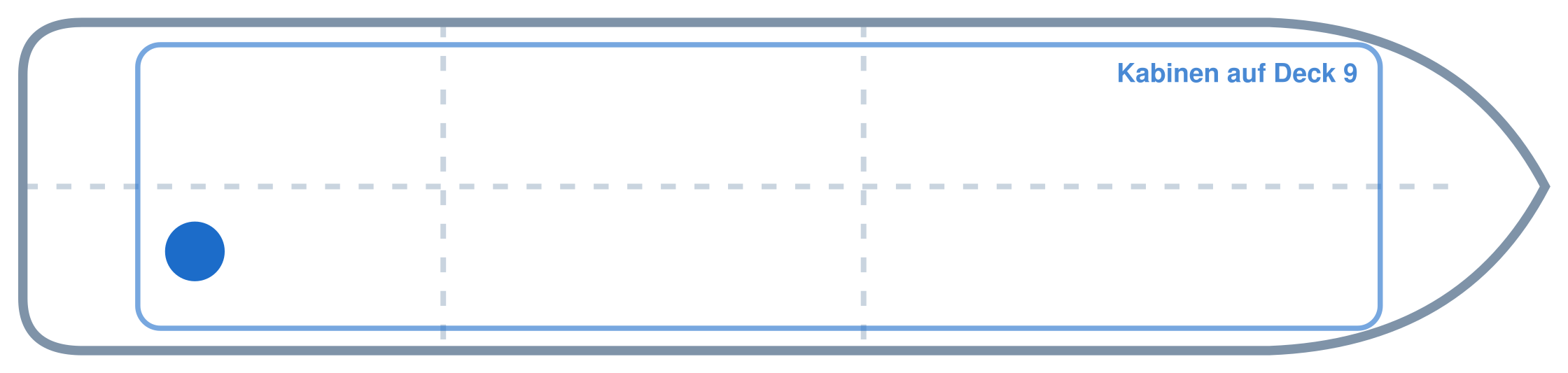 Lage der Kabine an Bord der AIDAcosma: Hinten, Steuerbord