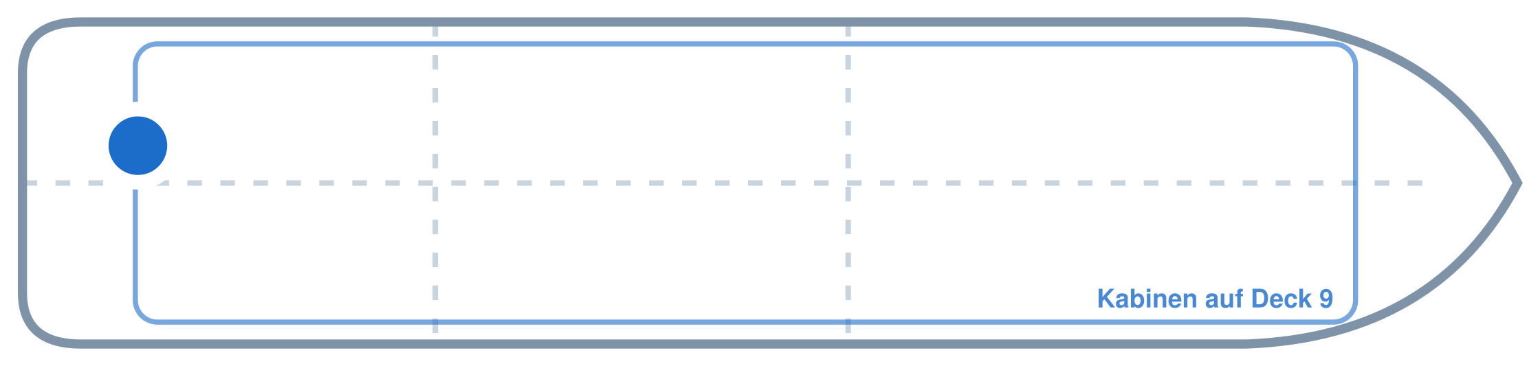 Lage der Kabine an Bord der AIDAcosma: Hinten, Backbord