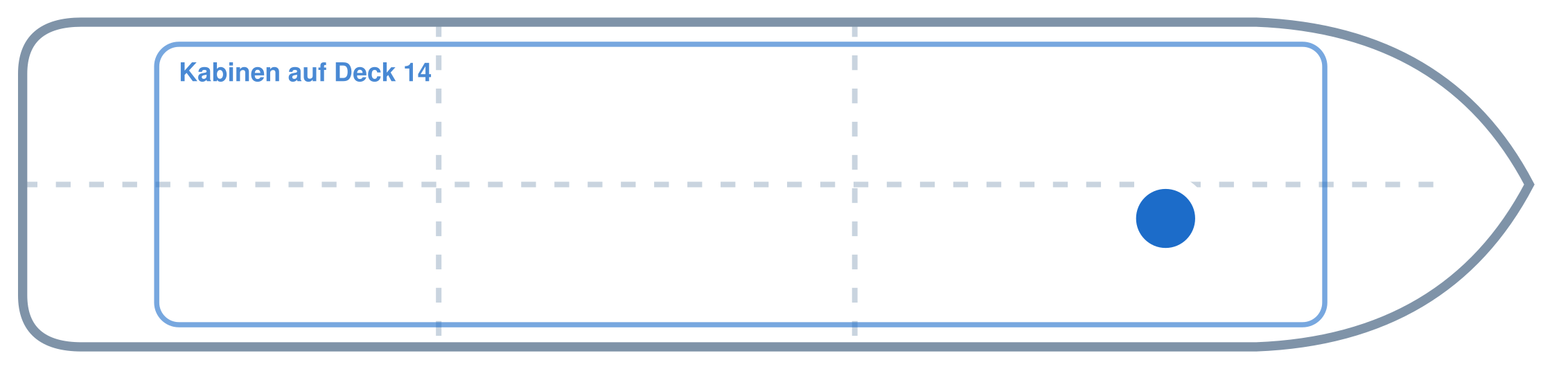 Lage der Kabine an Bord der AIDAnova: Vorne, Steuerbord