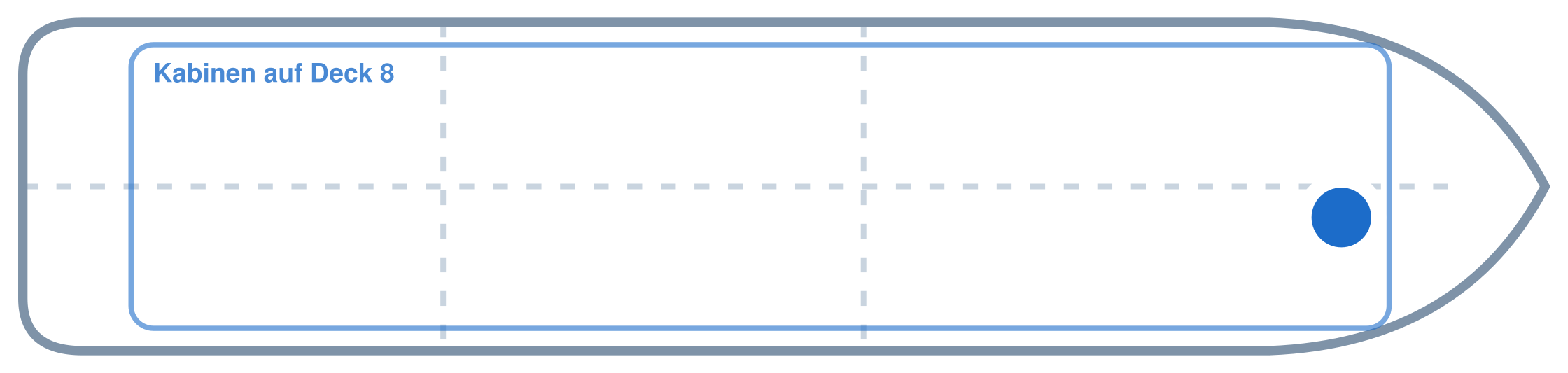 Lage der Kabine an Bord der AIDAnova: Vorne, Steuerbord