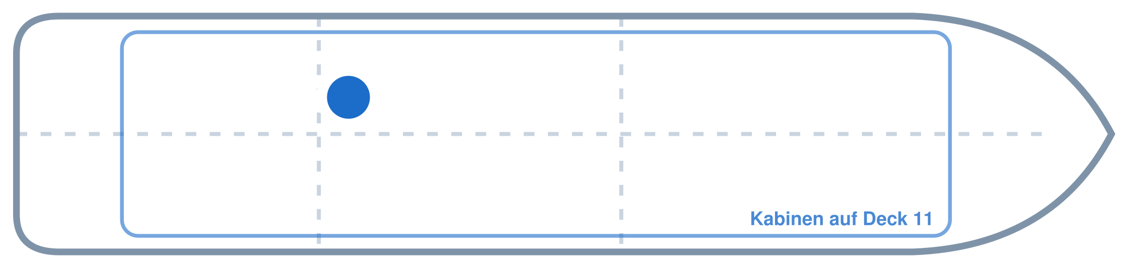 Lage der Kabine an Bord der AIDAperla: Hinten, Backbord