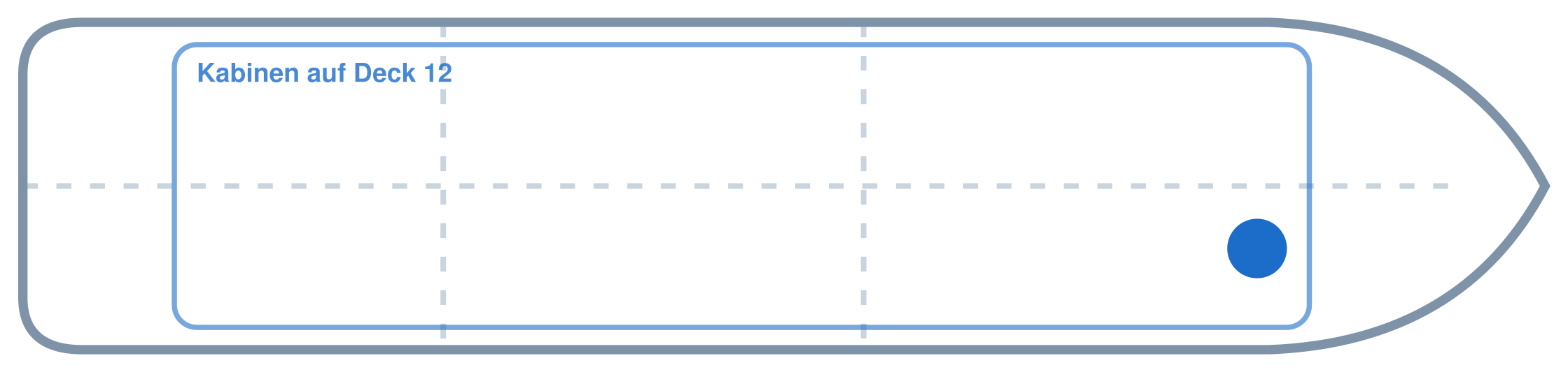 Lage der Kabine an Bord der AIDAperla: Vorne, Steuerbord