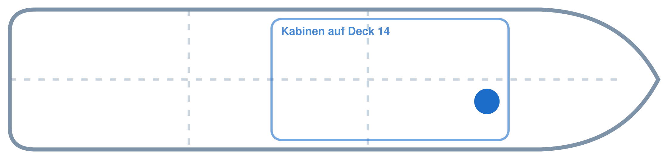 Lage der Kabine an Bord der AIDAperla: Vorne, Steuerbord