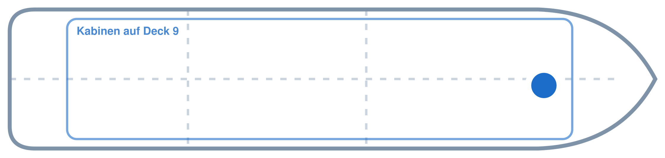 Lage der Kabine an Bord der AIDAperla: Vorne, Steuerbord