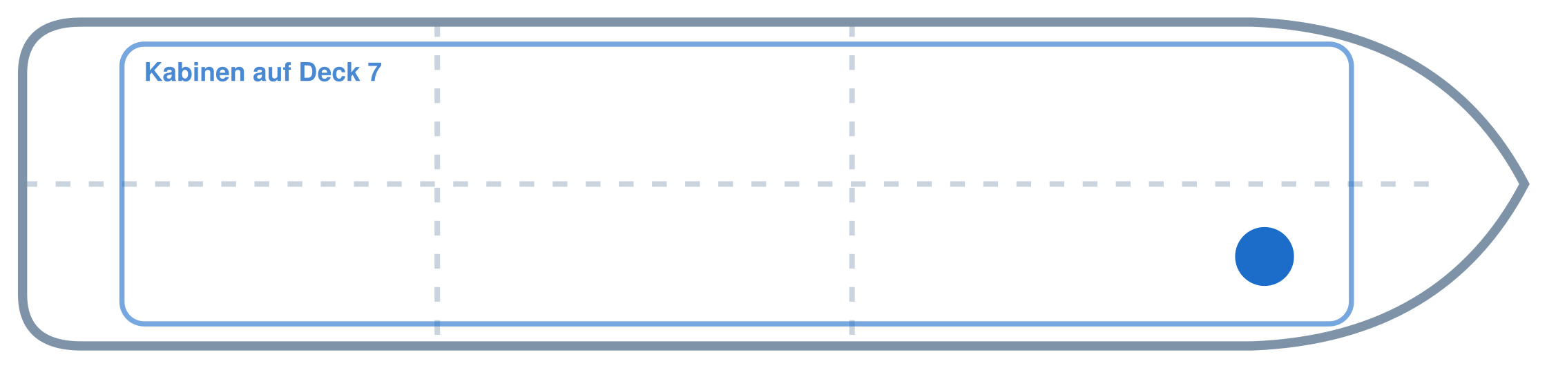 Lage der Kabine an Bord der AIDAsol: Vorne, Steuerbord