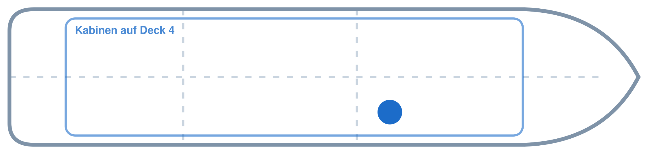 Lage der Kabine an Bord der AIDAstella: Mittschiffs, Steuerbord