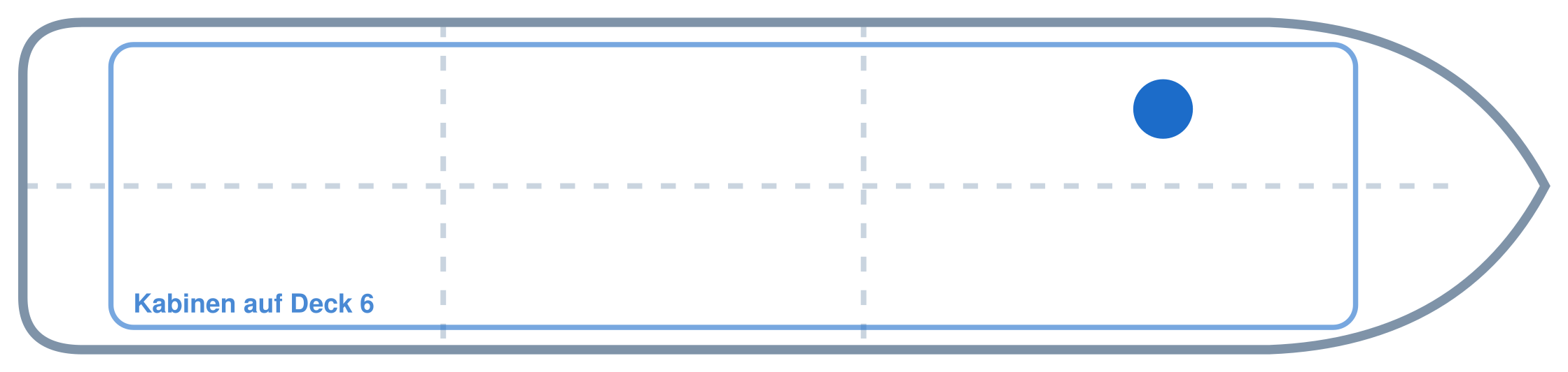 Lage der Kabine an Bord der AIDAstella: Vorne, Backbord