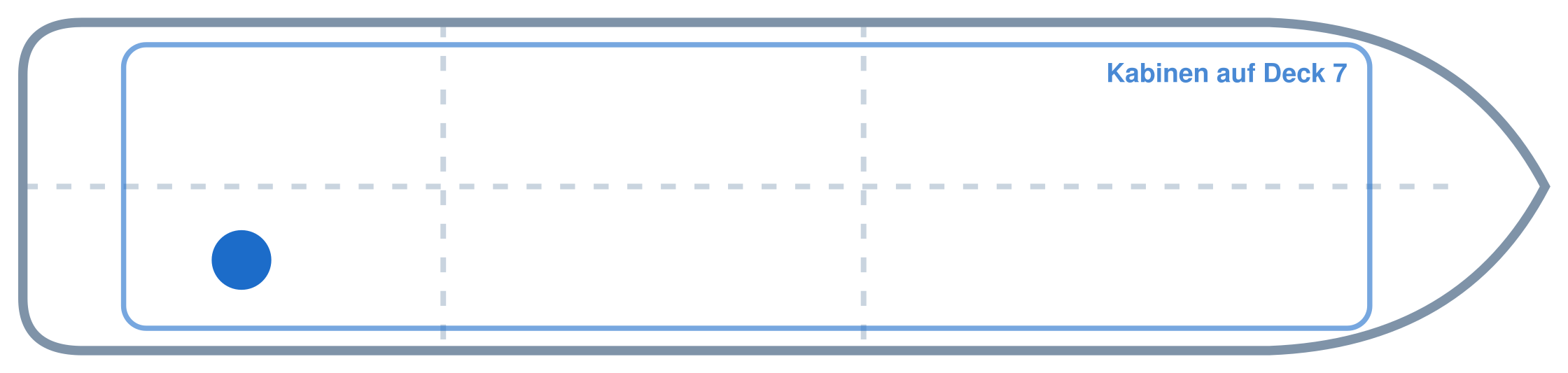 Lage der Kabine an Bord der AIDAstella: Hinten, Steuerbord