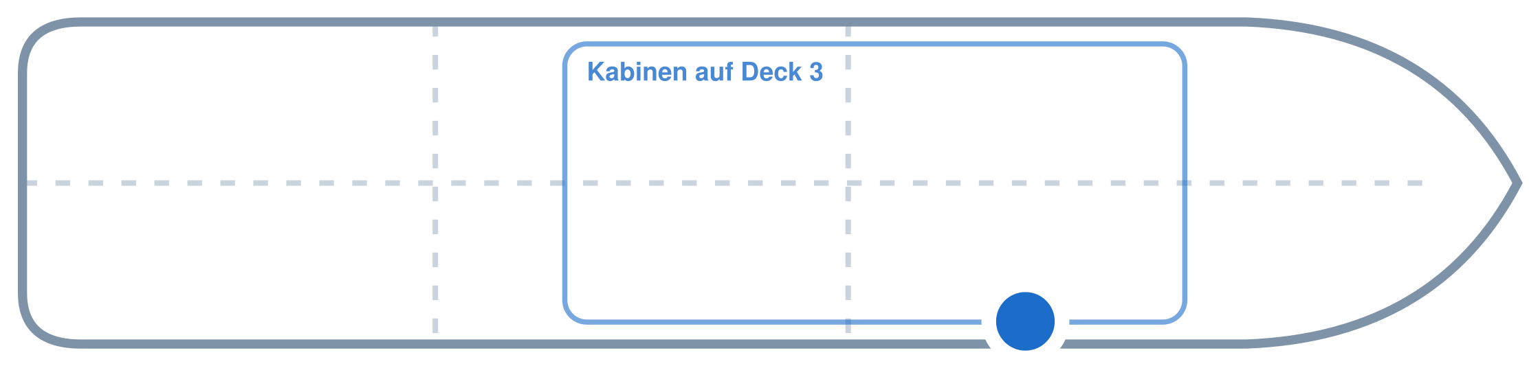 Lage der Kabine an Bord der Mein Schiff 2: Vorne, Steuerbord