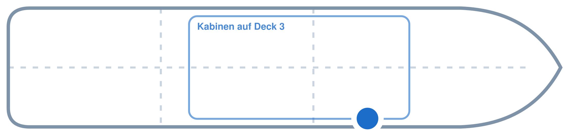 Lage der Kabine an Bord der Mein Schiff 4: Mittschiffs, Steuerbord