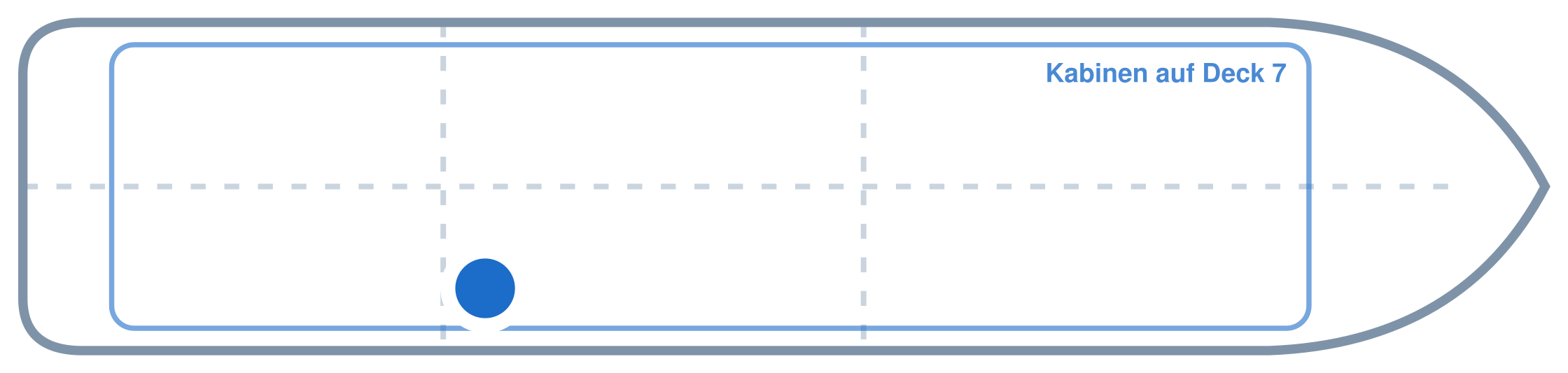 Lage der Kabine an Bord der Mein Schiff 4: Hinten, Steuerbord