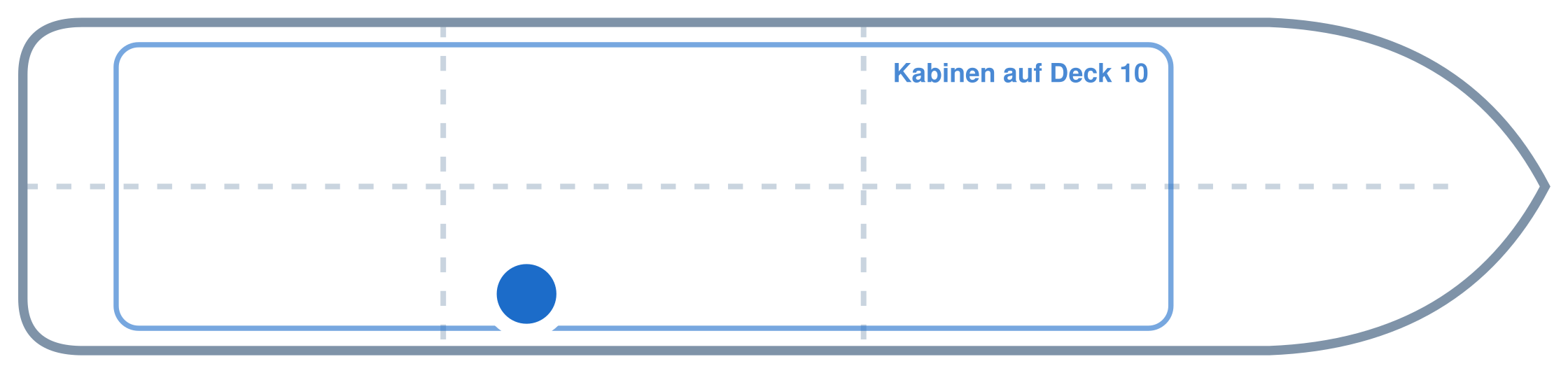 Lage der Kabine an Bord der Mein Schiff 5: Hinten, Steuerbord