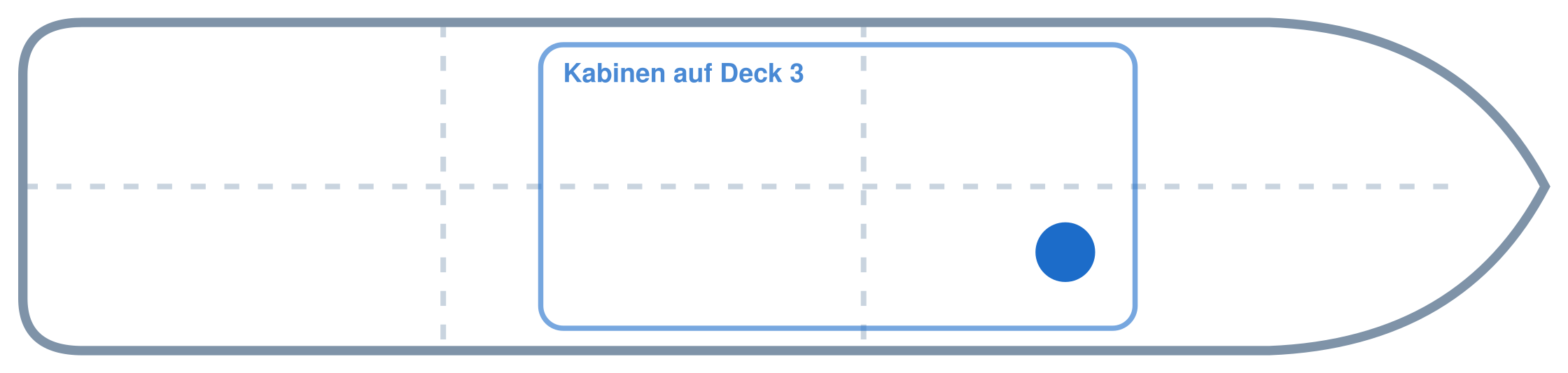 Lage der Kabine an Bord der Mein Schiff 5: Vorne, Steuerbord
