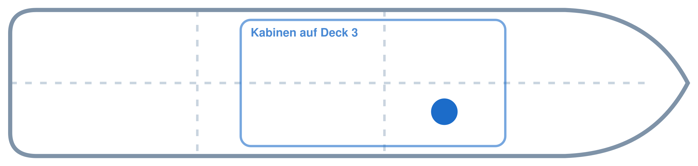 Lage der Kabine an Bord der Mein Schiff 5: Mittschiffs, Steuerbord