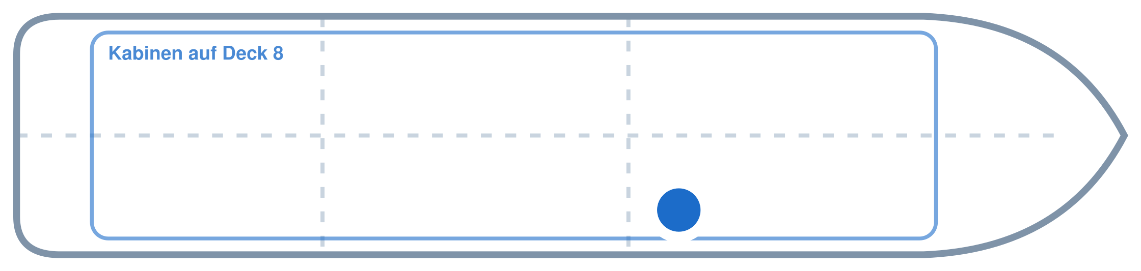 Lage der Kabine an Bord der Mein Schiff 5: Mittschiffs, Steuerbord