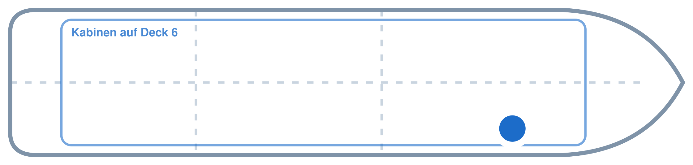 Lage der Kabine an Bord der Mein Schiff 7: Vorne, Steuerbord